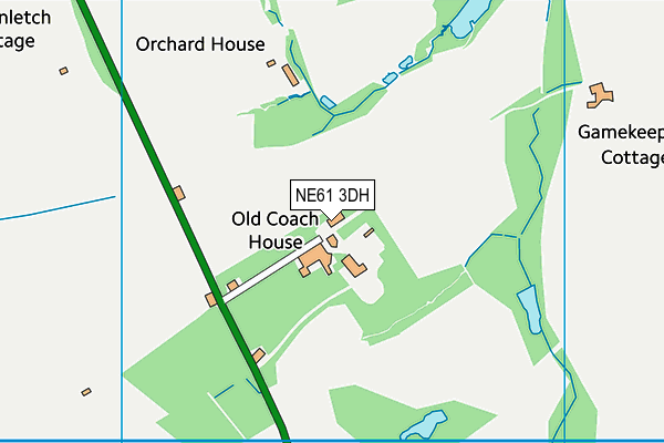NE61 3DH map - OS VectorMap District (Ordnance Survey) NE61 3DH map - OS VectorMap District (Ordnance Survey)
