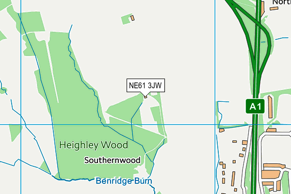 NE61 3JW map - OS VectorMap District (Ordnance Survey) NE61 3JW map - OS VectorMap District (Ordnance Survey)