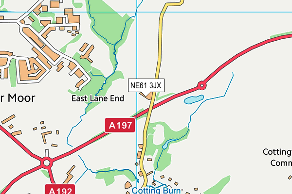 NE61 3JX map - OS VectorMap District (Ordnance Survey) NE61 3JX map - OS VectorMap District (Ordnance Survey)