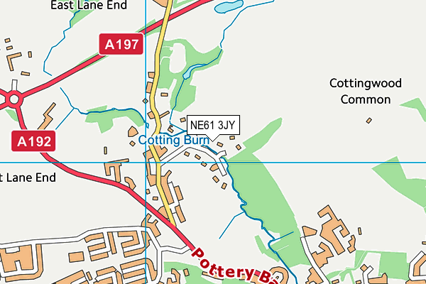 NE61 3JY map - OS VectorMap District (Ordnance Survey) NE61 3JY map - OS VectorMap District (Ordnance Survey)