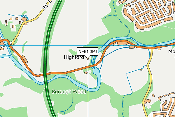 NE61 3PJ map - OS VectorMap District (Ordnance Survey) NE61 3PJ map - OS VectorMap District (Ordnance Survey)
