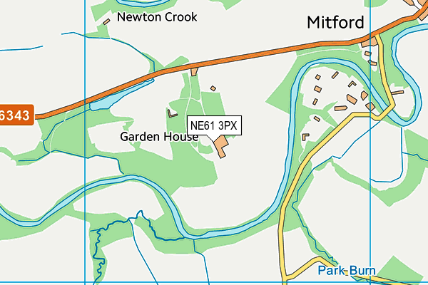 NE61 3PX map - OS VectorMap District (Ordnance Survey) NE61 3PX map - OS VectorMap District (Ordnance Survey)