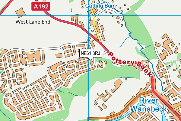 NE61 3RJ map - OS VectorMap District (Ordnance Survey) NE61 3RJ map - OS VectorMap District (Ordnance Survey)