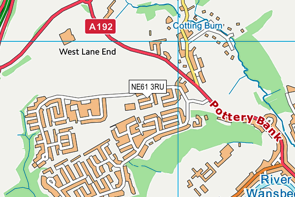 NE61 3RU map - OS VectorMap District (Ordnance Survey) NE61 3RU map - OS VectorMap District (Ordnance Survey)