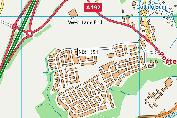 NE61 3SH map - OS VectorMap District (Ordnance Survey) NE61 3SH map - OS VectorMap District (Ordnance Survey)