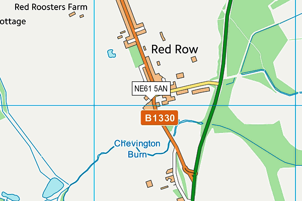 NE61 5AN map - OS VectorMap District (Ordnance Survey) NE61 5AN map - OS VectorMap District (Ordnance Survey)