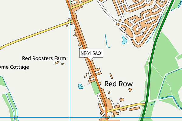 NE61 5AQ map - OS VectorMap District (Ordnance Survey)