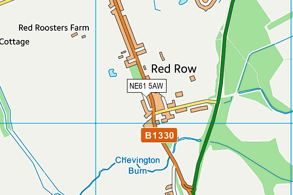 NE61 5AW map - OS VectorMap District (Ordnance Survey) NE61 5AW map - OS VectorMap District (Ordnance Survey)