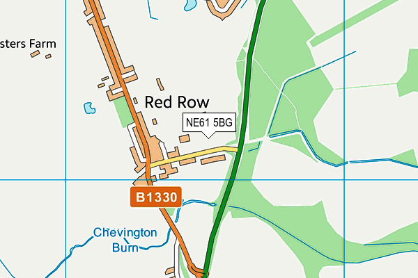 NE61 5BG map - OS VectorMap District (Ordnance Survey) NE61 5BG map - OS VectorMap District (Ordnance Survey)