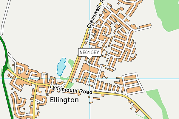 NE61 5EY map - OS VectorMap District (Ordnance Survey)