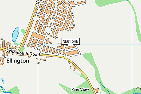 NE61 5HE map - OS VectorMap District (Ordnance Survey) NE61 5HE map - OS VectorMap District (Ordnance Survey)