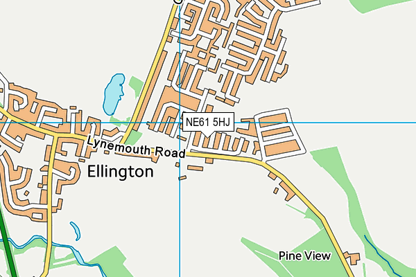 NE61 5HJ map - OS VectorMap District (Ordnance Survey) NE61 5HJ map - OS VectorMap District (Ordnance Survey)