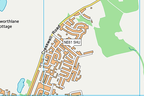 NE61 5HU map - OS VectorMap District (Ordnance Survey) NE61 5HU map - OS VectorMap District (Ordnance Survey)