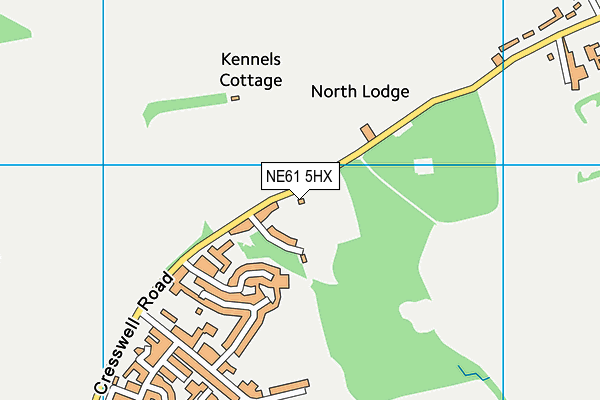 NE61 5HX map - OS VectorMap District (Ordnance Survey) NE61 5HX map - OS VectorMap District (Ordnance Survey)
