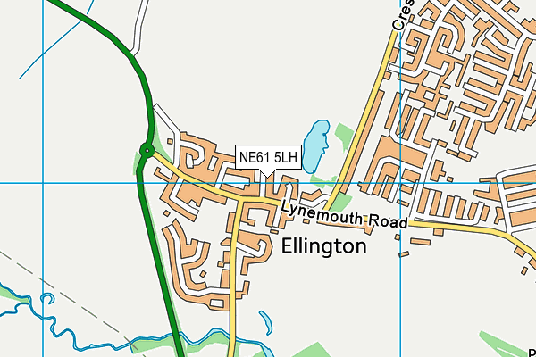 NE61 5LH map - OS VectorMap District (Ordnance Survey)