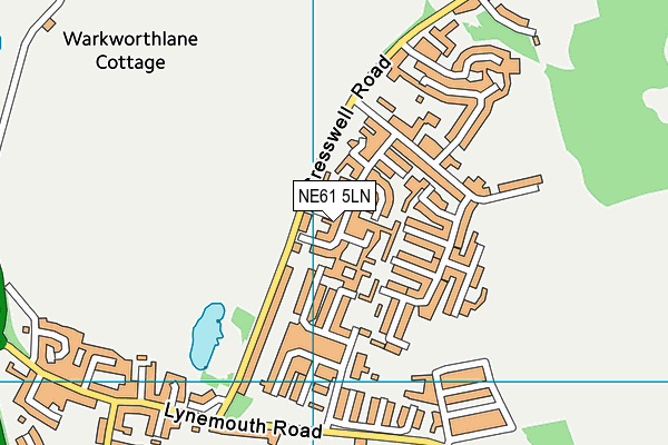 NE61 5LN map - OS VectorMap District (Ordnance Survey) NE61 5LN map - OS VectorMap District (Ordnance Survey)