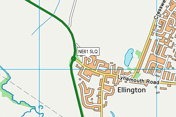 NE61 5LQ map - OS VectorMap District (Ordnance Survey)