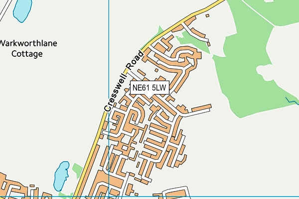 NE61 5LW map - OS VectorMap District (Ordnance Survey) NE61 5LW map - OS VectorMap District (Ordnance Survey)