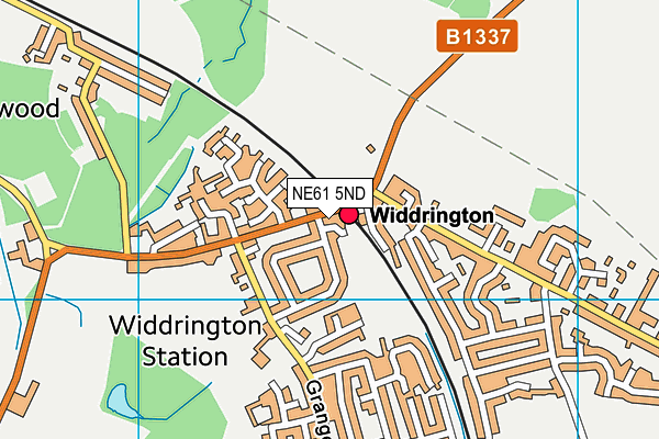 NE61 5ND map - OS VectorMap District (Ordnance Survey) NE61 5ND map - OS VectorMap District (Ordnance Survey)