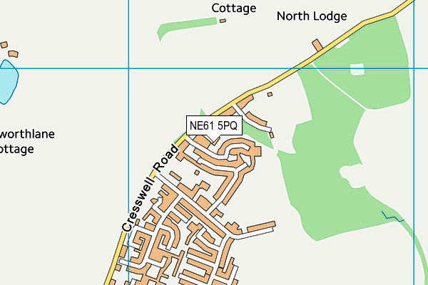 NE61 5PQ map - OS VectorMap District (Ordnance Survey) NE61 5PQ map - OS VectorMap District (Ordnance Survey)