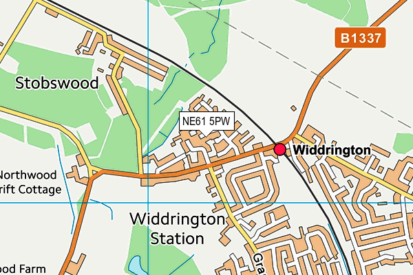 NE61 5PW map - OS VectorMap District (Ordnance Survey) NE61 5PW map - OS VectorMap District (Ordnance Survey)