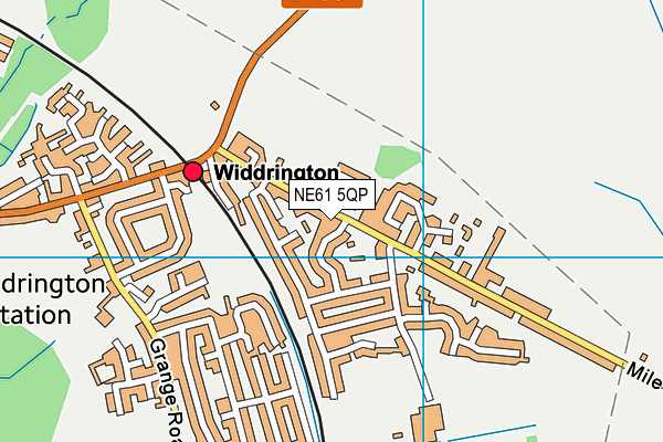 NE61 5QP map - OS VectorMap District (Ordnance Survey)