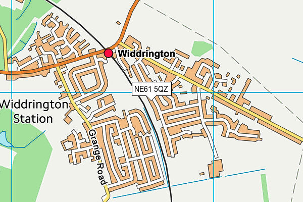 NE61 5QZ map - OS VectorMap District (Ordnance Survey)
