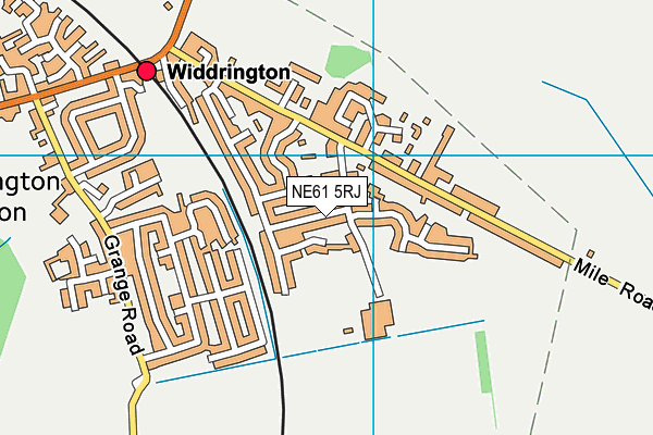 NE61 5RJ map - OS VectorMap District (Ordnance Survey)