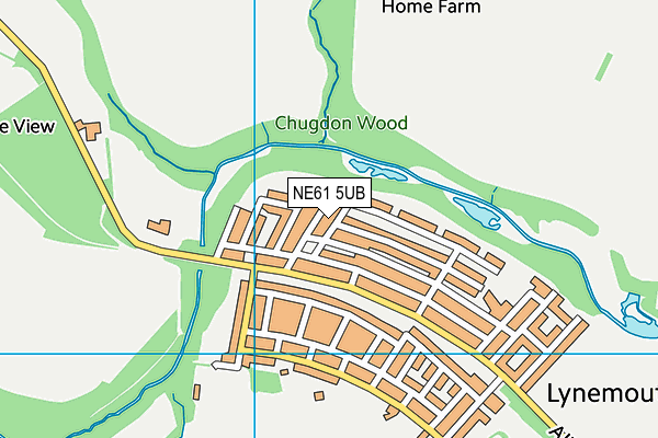 NE61 5UB map - OS VectorMap District (Ordnance Survey) NE61 5UB map - OS VectorMap District (Ordnance Survey)