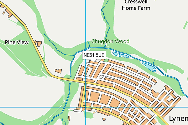 NE61 5UE map - OS VectorMap District (Ordnance Survey) NE61 5UE map - OS VectorMap District (Ordnance Survey)