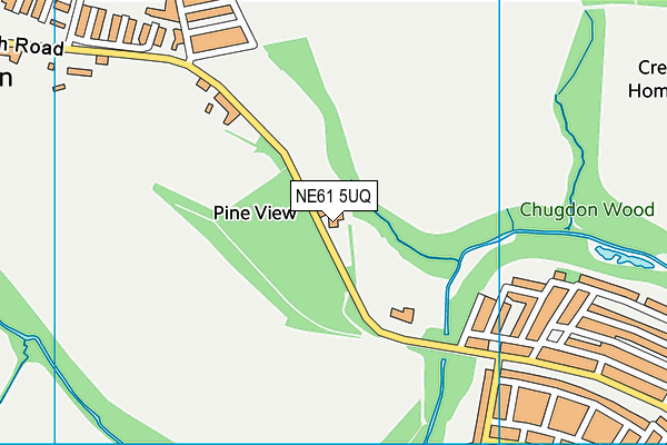 NE61 5UQ map - OS VectorMap District (Ordnance Survey) NE61 5UQ map - OS VectorMap District (Ordnance Survey)