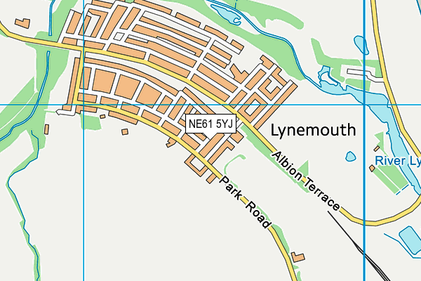 NE61 5YJ map - OS VectorMap District (Ordnance Survey)