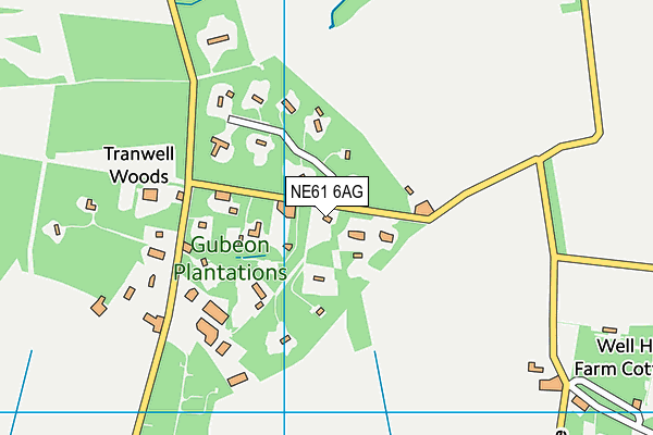 NE61 6AG map - OS VectorMap District (Ordnance Survey) NE61 6AG map - OS VectorMap District (Ordnance Survey)