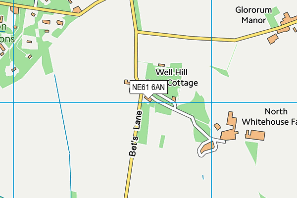 NE61 6AN map - OS VectorMap District (Ordnance Survey)