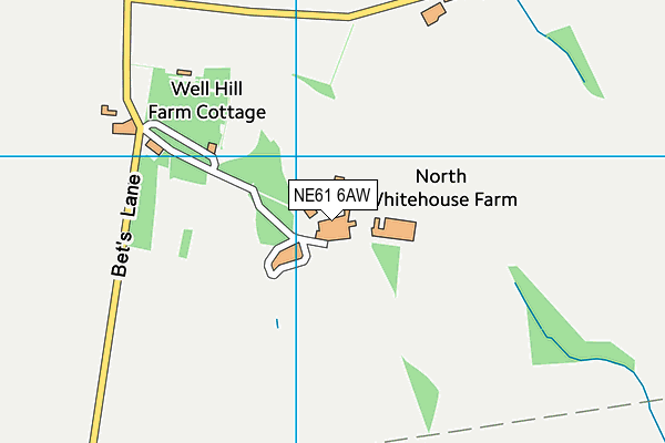NE61 6AW map - OS VectorMap District (Ordnance Survey)