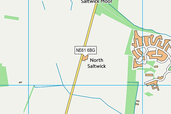 NE61 6BG map - OS VectorMap District (Ordnance Survey)