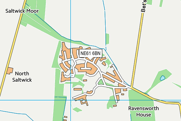 NE61 6BN map - OS VectorMap District (Ordnance Survey)