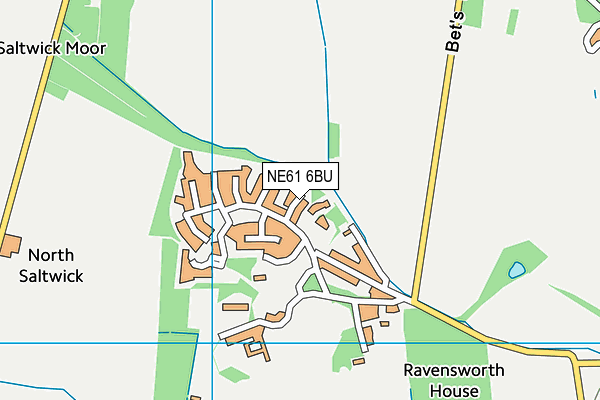 NE61 6BU map - OS VectorMap District (Ordnance Survey) NE61 6BU map - OS VectorMap District (Ordnance Survey)