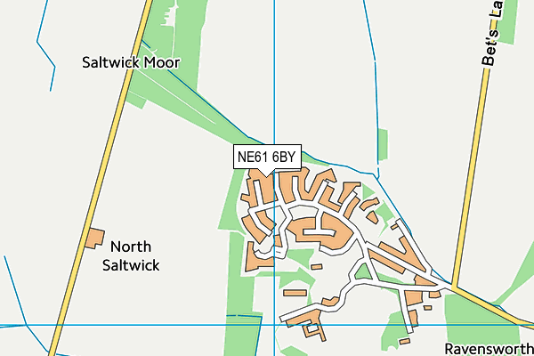 NE61 6BY map - OS VectorMap District (Ordnance Survey) NE61 6BY map - OS VectorMap District (Ordnance Survey)