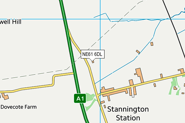 NE61 6DL map - OS VectorMap District (Ordnance Survey) NE61 6DL map - OS VectorMap District (Ordnance Survey)