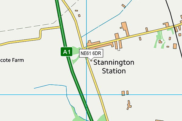NE61 6DR map - OS VectorMap District (Ordnance Survey)