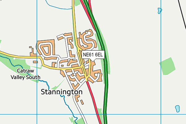 NE61 6EL map - OS VectorMap District (Ordnance Survey) NE61 6EL map - OS VectorMap District (Ordnance Survey)