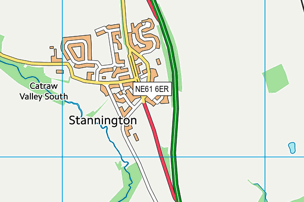 NE61 6ER map - OS VectorMap District (Ordnance Survey)