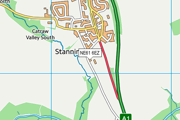 NE61 6EZ map - OS VectorMap District (Ordnance Survey)