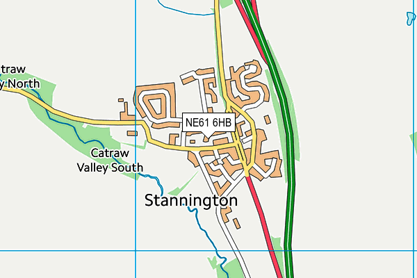 NE61 6HB map - OS VectorMap District (Ordnance Survey) NE61 6HB map - OS VectorMap District (Ordnance Survey)