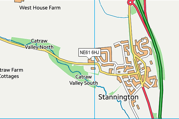 NE61 6HJ map - OS VectorMap District (Ordnance Survey)