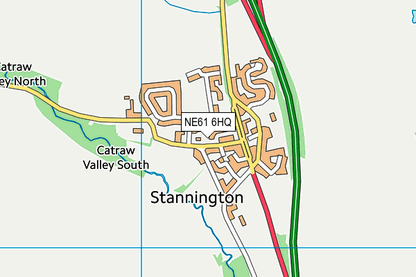 NE61 6HQ map - OS VectorMap District (Ordnance Survey)