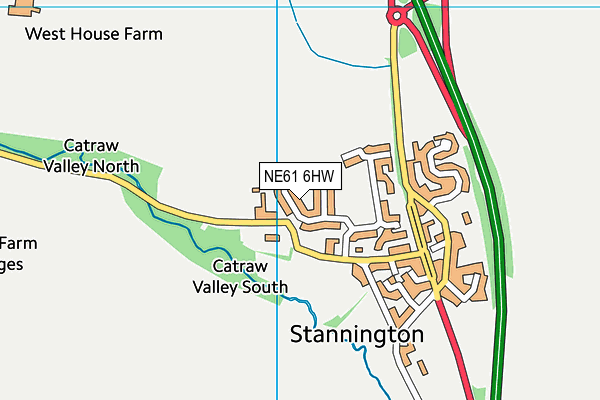 NE61 6HW map - OS VectorMap District (Ordnance Survey) NE61 6HW map - OS VectorMap District (Ordnance Survey)