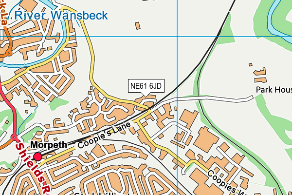 NE61 6JD map - OS VectorMap District (Ordnance Survey) NE61 6JD map - OS VectorMap District (Ordnance Survey)