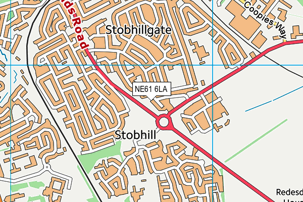 NE61 6LA map - OS VectorMap District (Ordnance Survey) NE61 6LA map - OS VectorMap District (Ordnance Survey)